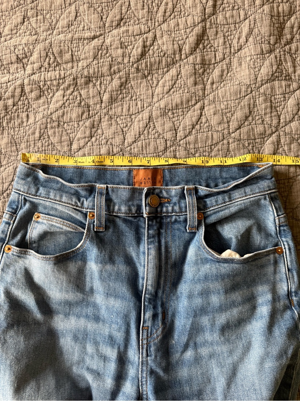 High-Rise Medium Blue Straight-to-Slight Flare Jeans - Picture 11 of 11